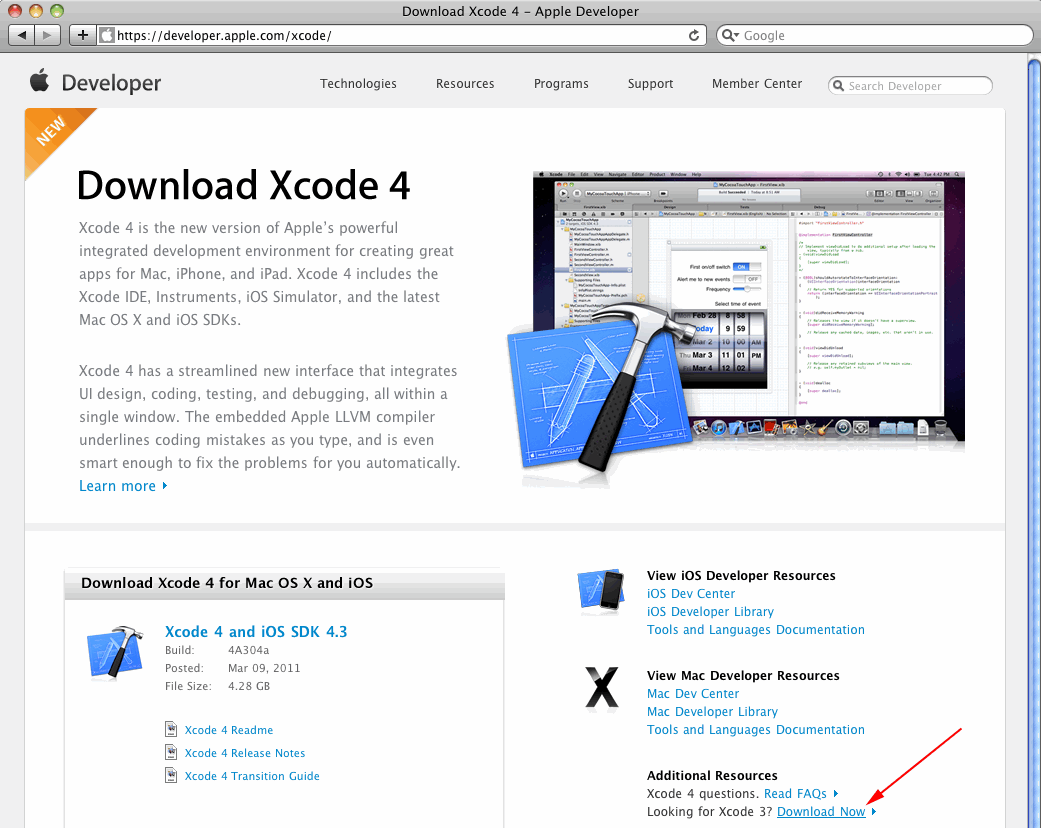 http://developer.apple.com/xcode/