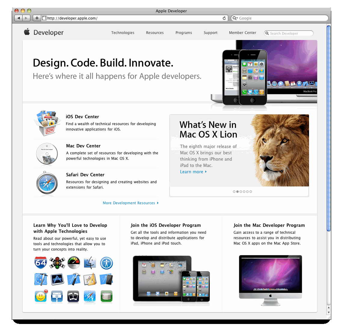 http://developer.apple.com/