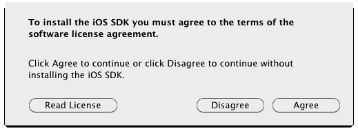 iOS SDK Agreementへの同意